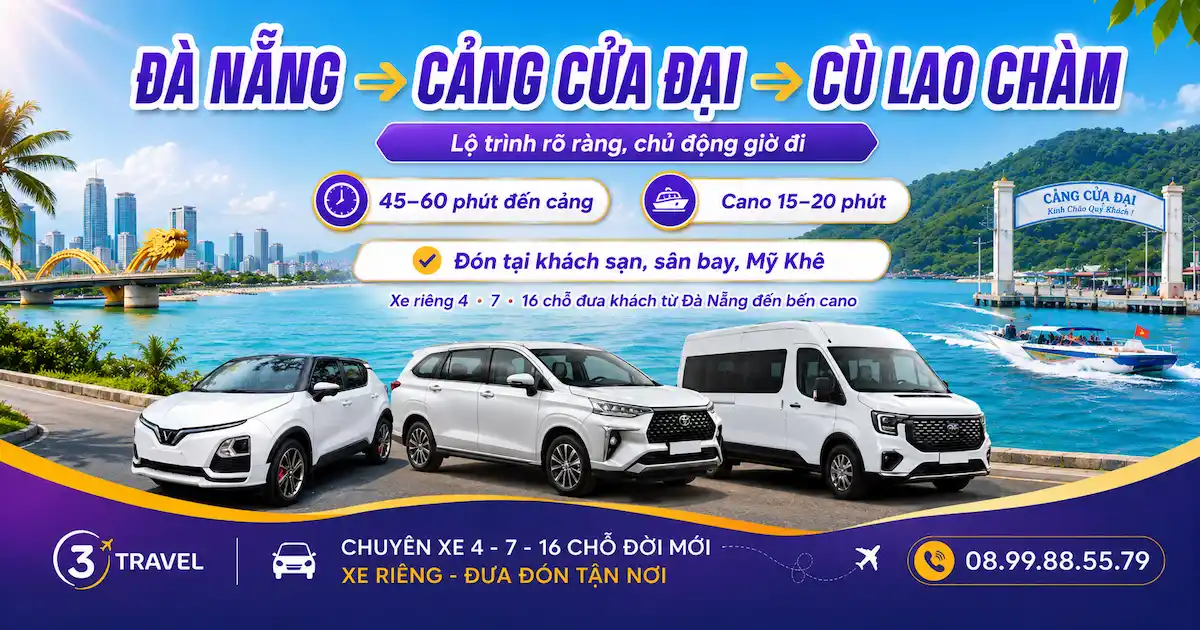 Đặt xe Đà Nẵng đi Cù Lao Chàm