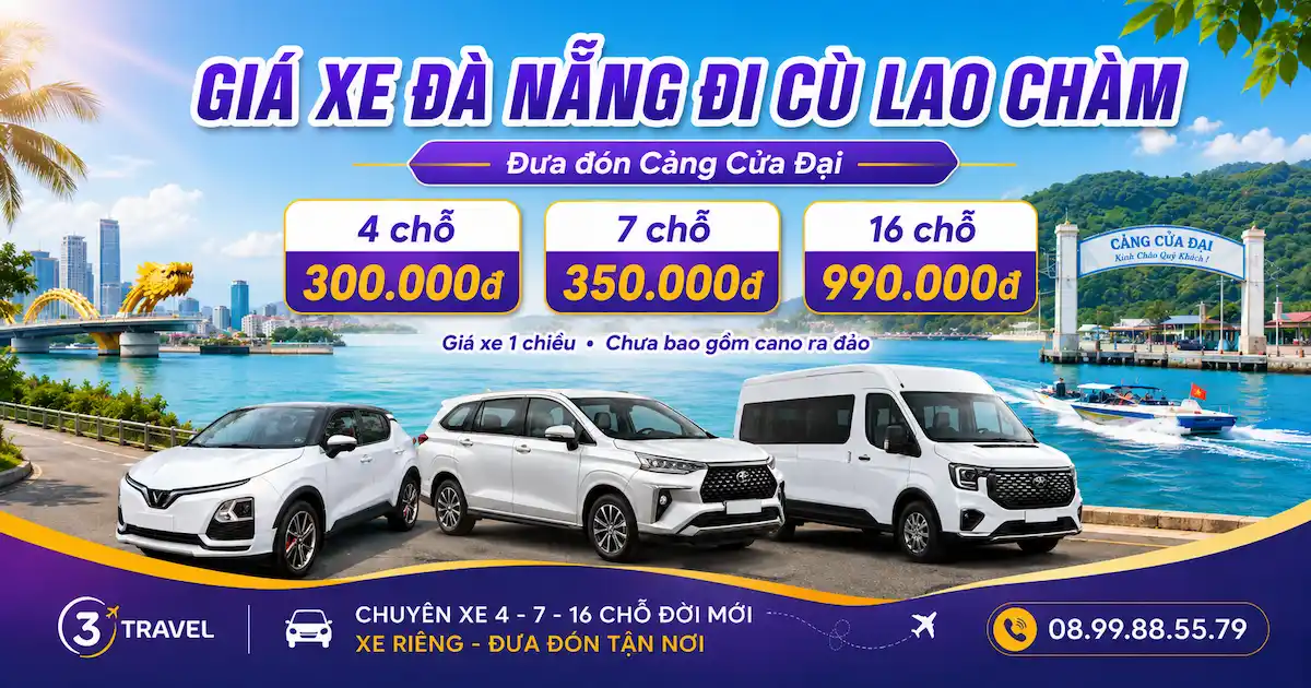 Giá xe Đà Nẵng đi Cù Lao Chàm