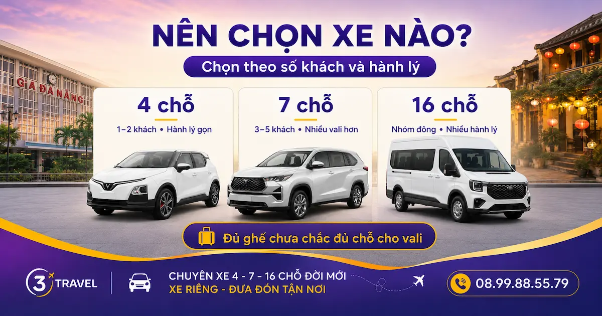 Nên chọn xe 4, 7 hay 16 chỗ?