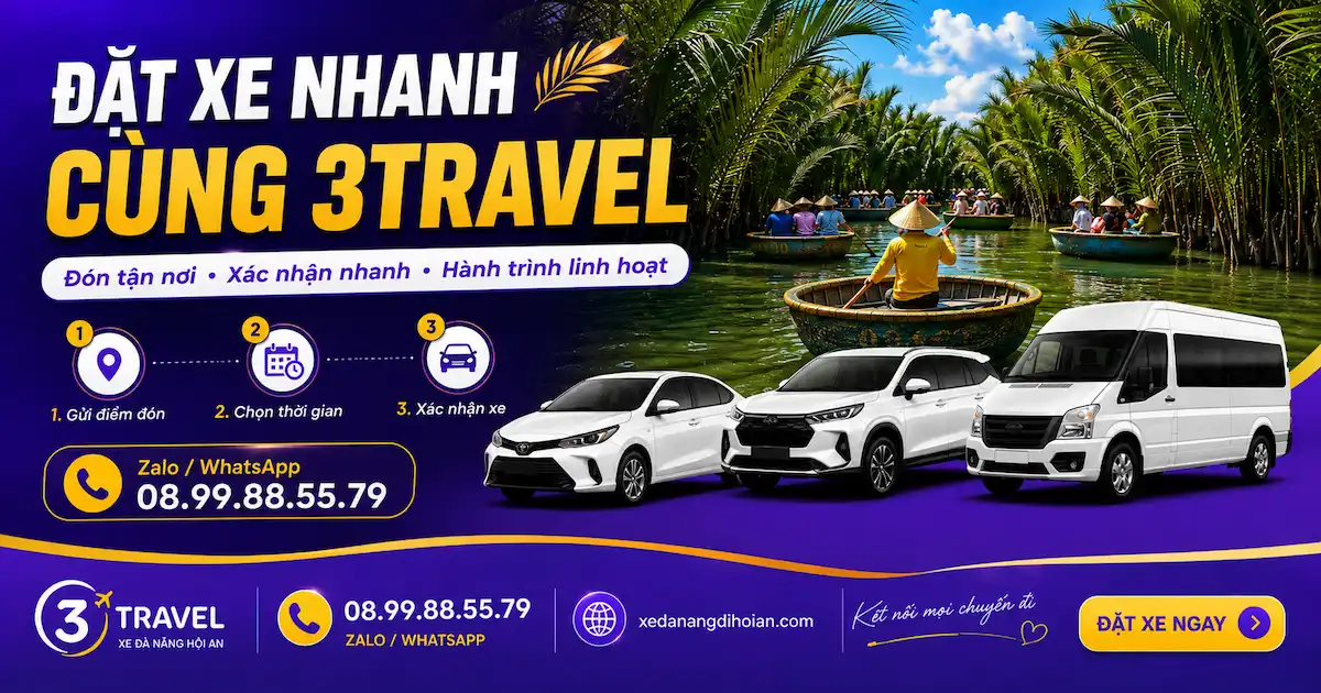 đặt xe Đà Nẵng đi Rừng Dừa