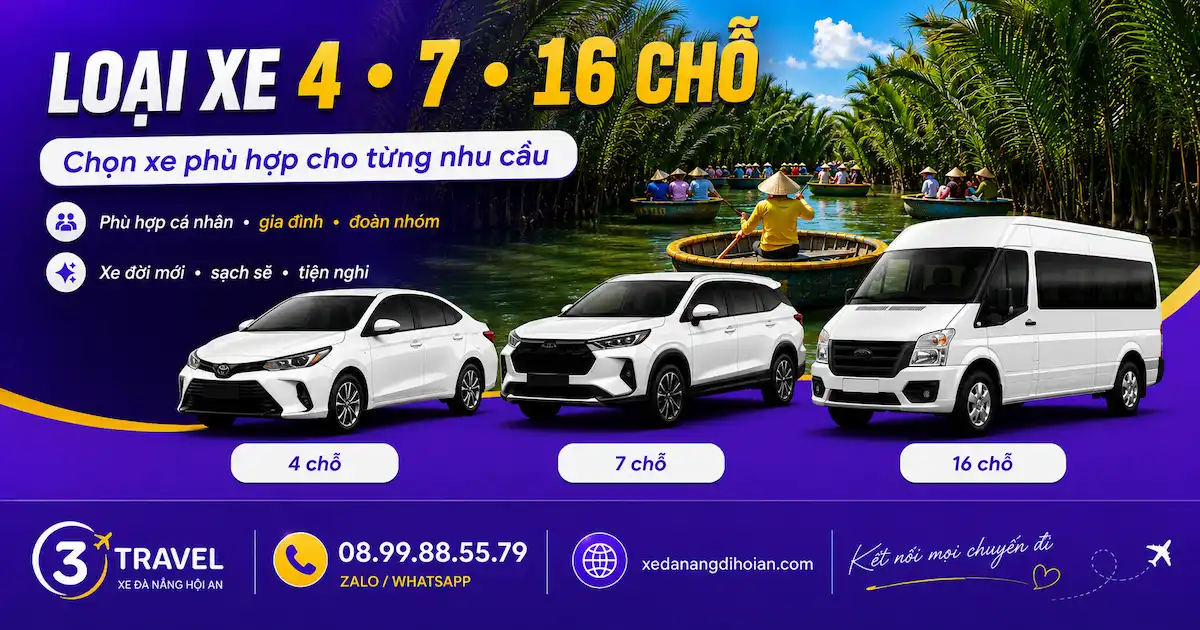 Nên chọn xe 4, 7 hay 16 chỗ?