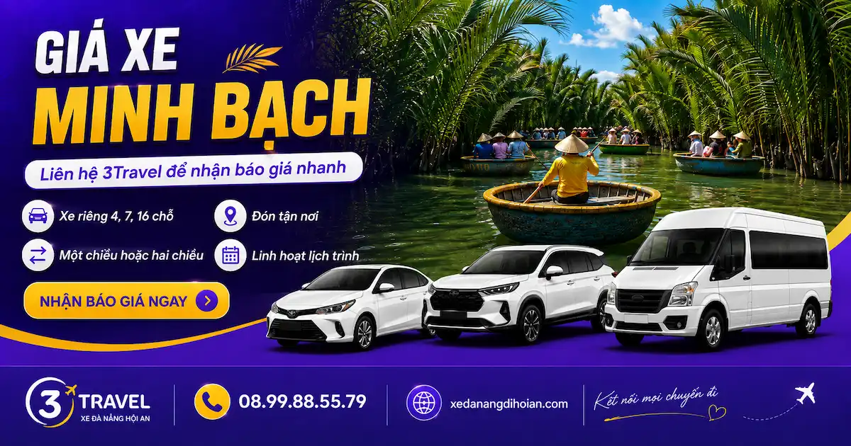 Giá xe Đà Nẵng đi Rừng Dừa Hội An