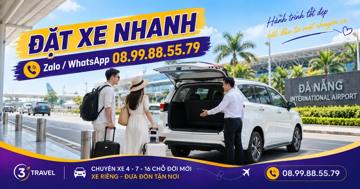 Xe Hội An Đi Sân Bay Đà Nẵng – Xe Riêng 4, 7, 16 Chỗ