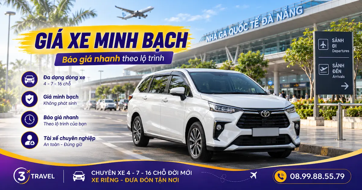 Giá xe Hội An đi Sân bay Đà Nẵng