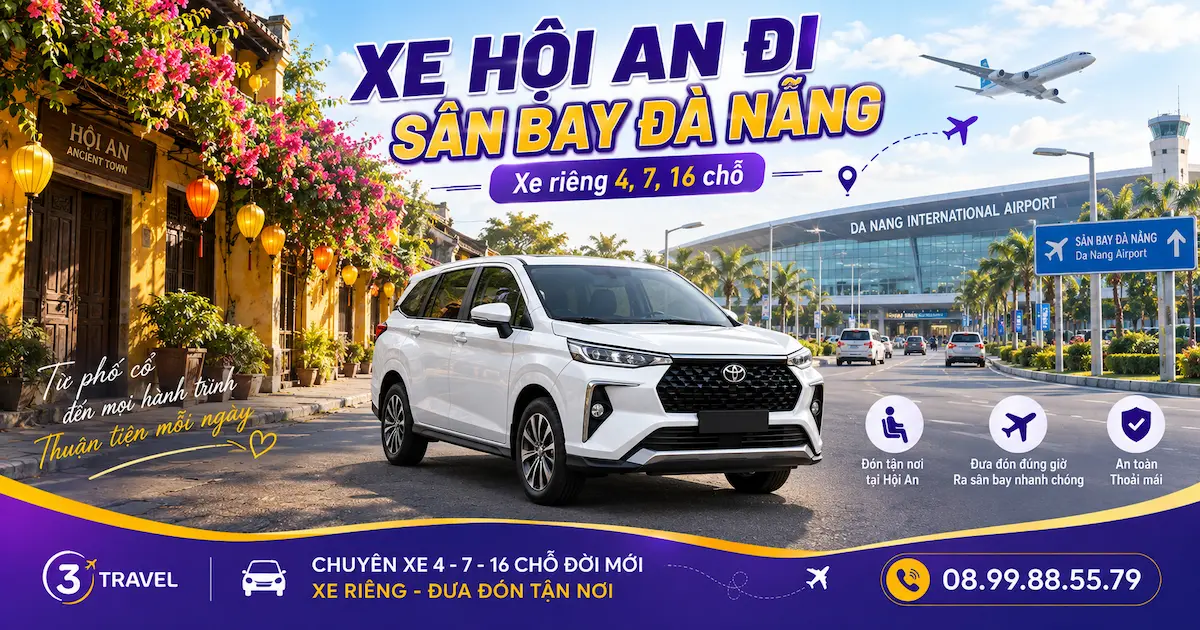 Đặt xe Hội An đi Sân bay Đà Nẵng