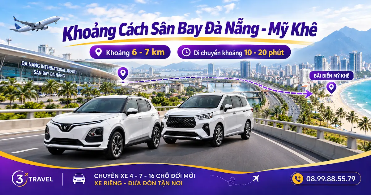 Sân bay Đà Nẵng đi Mỹ Khê mất bao lâu?