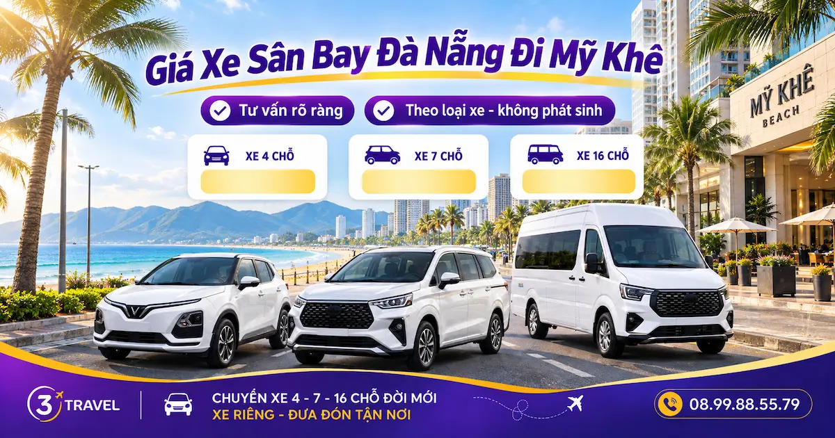 Giá xe Sân bay Đà Nẵng đi Mỹ Khê