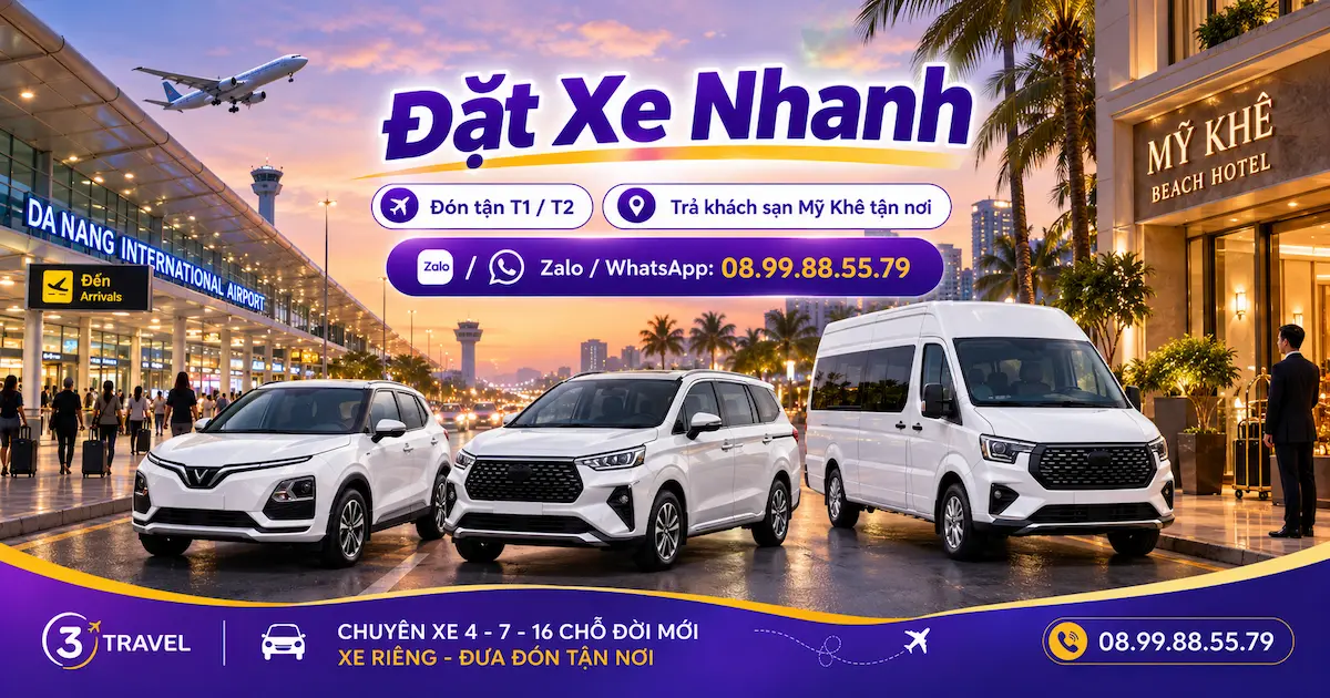 đặt xe Sân bay Đà Nẵng đi Mỹ Khê